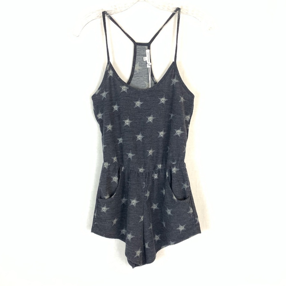 Antistar Gray Star Racerback Shorts Romper NWT